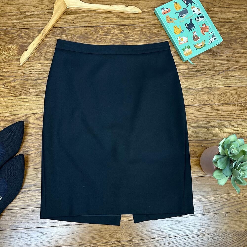 J. Crew Black No. 2 Pencil Skirt in Super 120s Wool